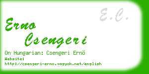 erno csengeri business card